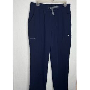 FIGS Technical Collection Navy Jogger Scrub Pants Large Petite Cargo Medical EUC